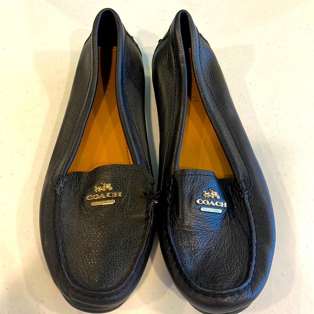 Coach black loafers size 7